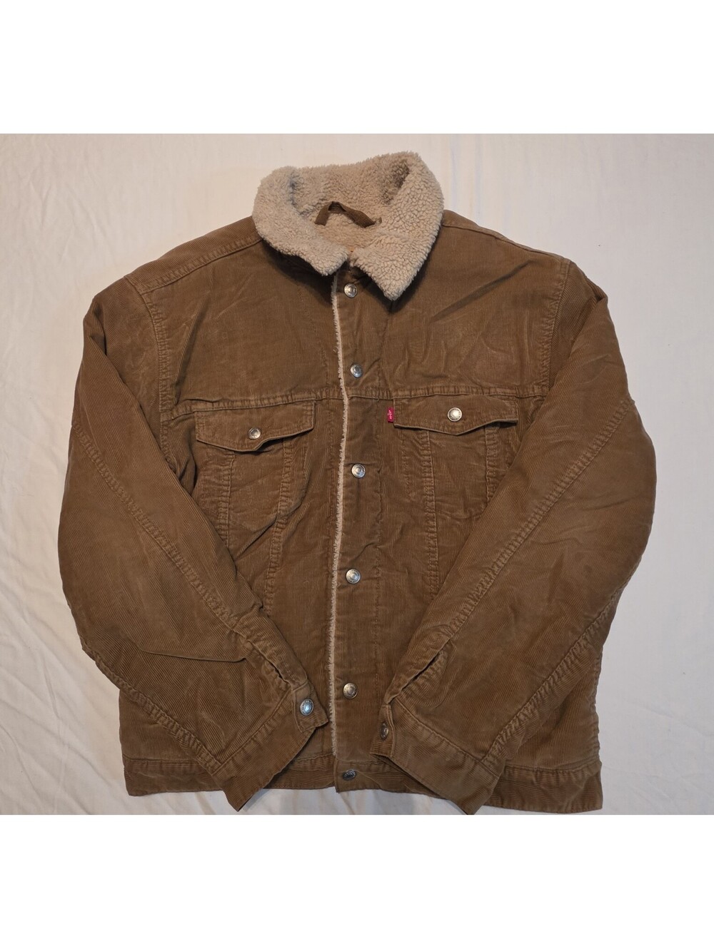 Levi's Corduroy Sherpa Lined Trucker Jacket Size XL 70520